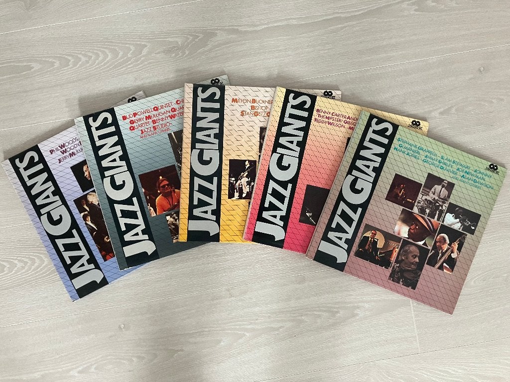 5 dubbel LP's Jazz Giants, Ophalen, LP, Gebruikt, Inclusief binnenhoes