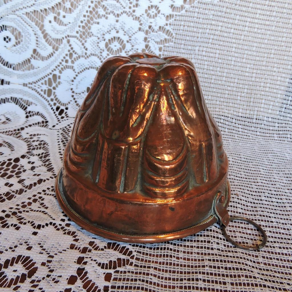 Koperen bakvorm puddingvorm, Ophalen of Verzenden
