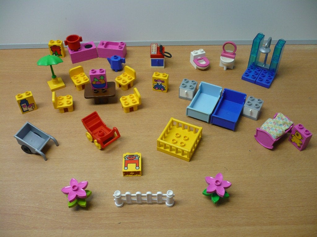 Lego/ duplo: huisinrichting / inboedel/ inventaris/ meubels, Gebruikt, Ophalen of Verzenden, Compleet, Duplo