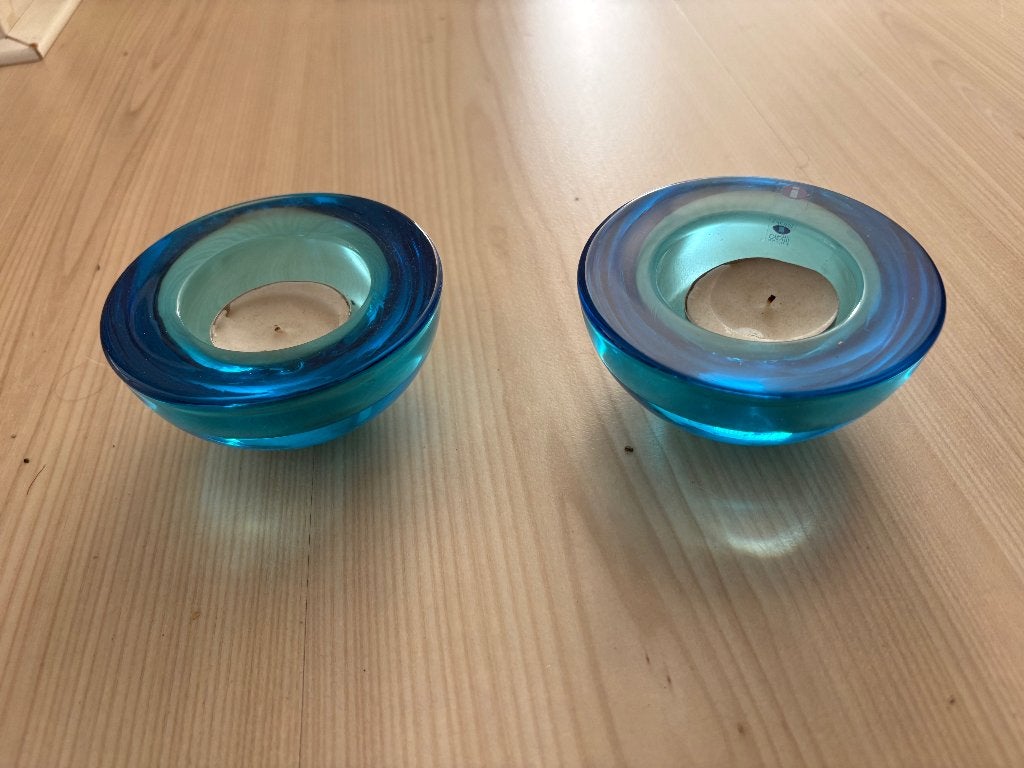 Iittala Ballo, Windlicht, Blauw, Ophalen of Verzenden, Zo goed als nieuw