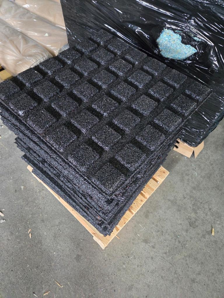 Granuflex tegels zwart 50x50x2.5 cm (40 stuks / 7,5 m2), 60 cm of meer, Keramiek, Nieuw, Minder dan 5 m²