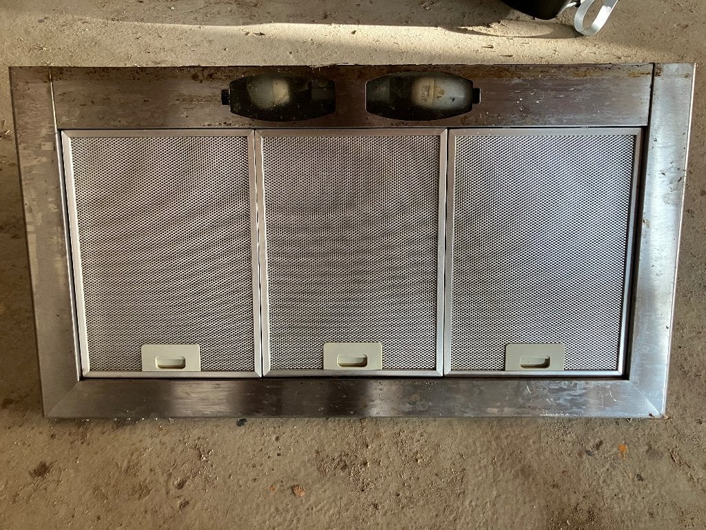 Afzuigkap 90 x 49 cm, Ophalen, Gebruikt, Wandschouwkap, Inbouw