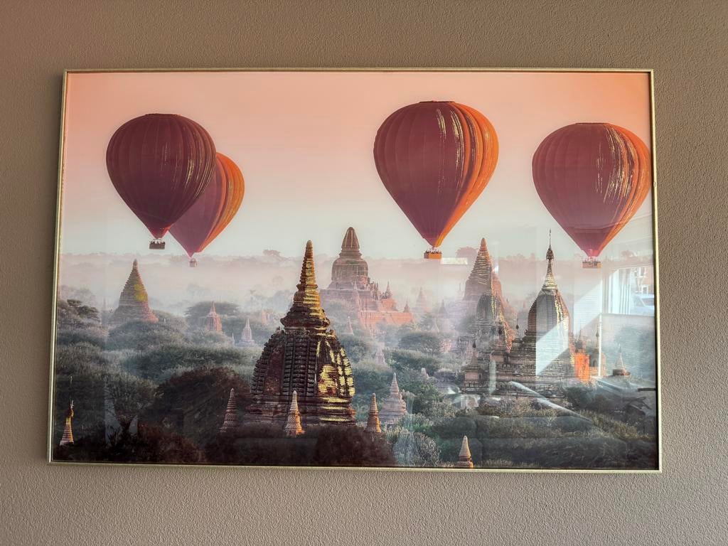 Schilderij met luchtballonnen van CoCo Maison, Huis en Inrichting, Woonaccessoires | Schilderijen, Tekeningen en Foto's, Ophalen