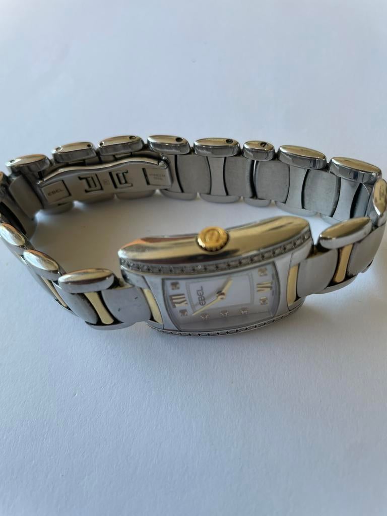 Dames horloge Enel Brasilia met goud en diamanten, Ophalen of Verzenden, Zo goed als nieuw, 17 tot 18, Dame