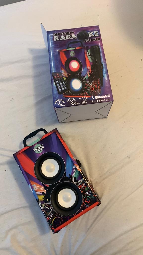 Karaoke speaker, Ophalen of Verzenden, Zo goed als nieuw