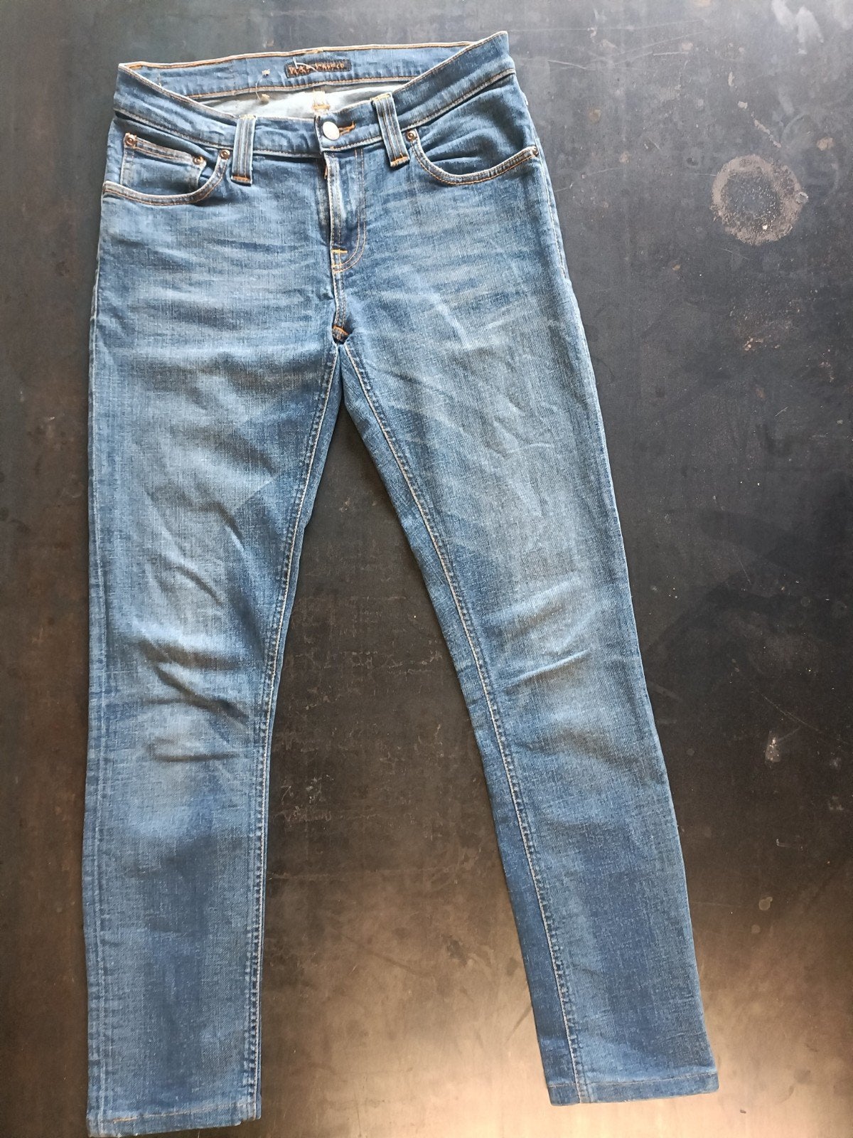 Nudie jeans maat 27, Blauw, Nudie, Ophalen of Verzenden, Zo goed als nieuw