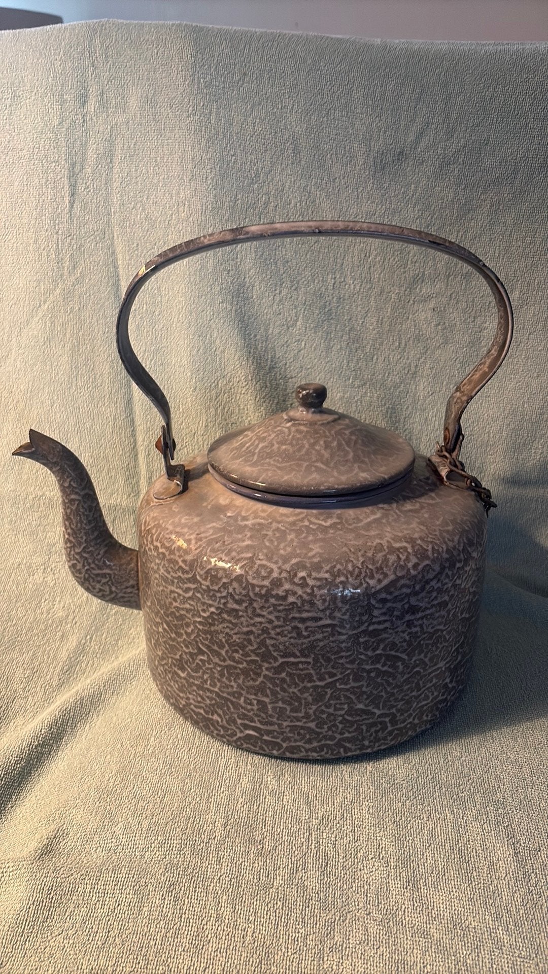 Geëmailleerde ketel (gewolkt grijs), Ophalen of Verzenden