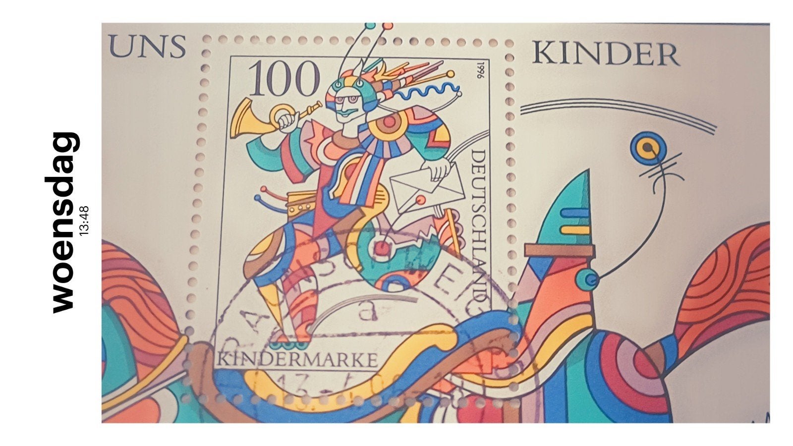 Duitsland,  1996, Kindermarke, Ophalen of Verzenden, 1990 tot heden, Gestempeld