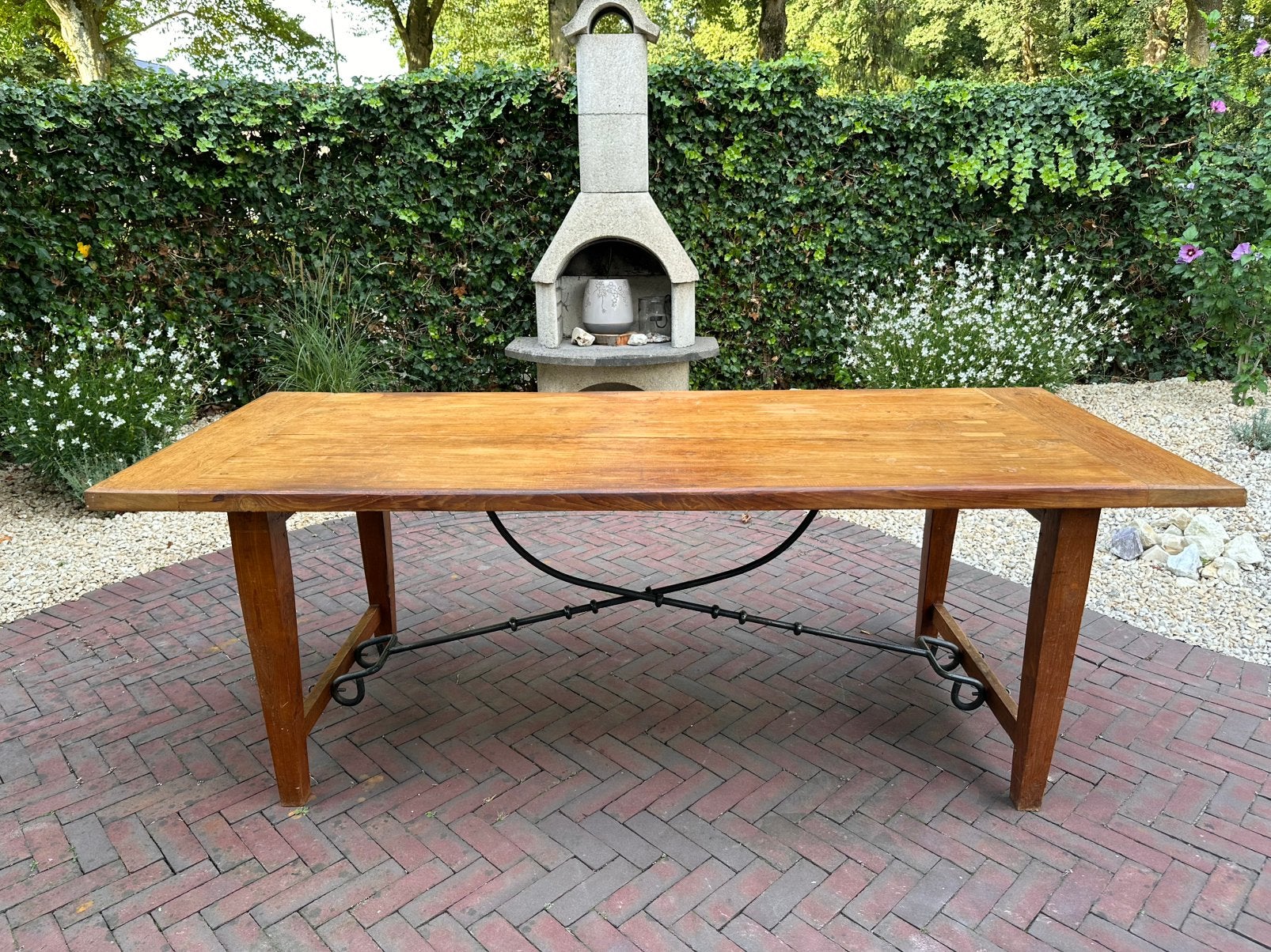 Antieke Spaanse eettafel | kloostertafel |reftertafel 218 cm, Antiek en Kunst, Ophalen