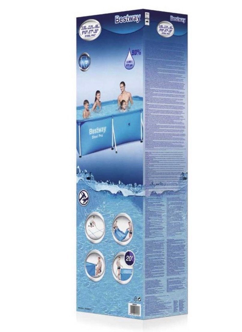 Bestway Steel Pro Frame Zwembad Rechthoekig 300x200cm, Ophalen of Verzenden, Zo goed als nieuw, Opzetzwembad, 200 tot 400 cm