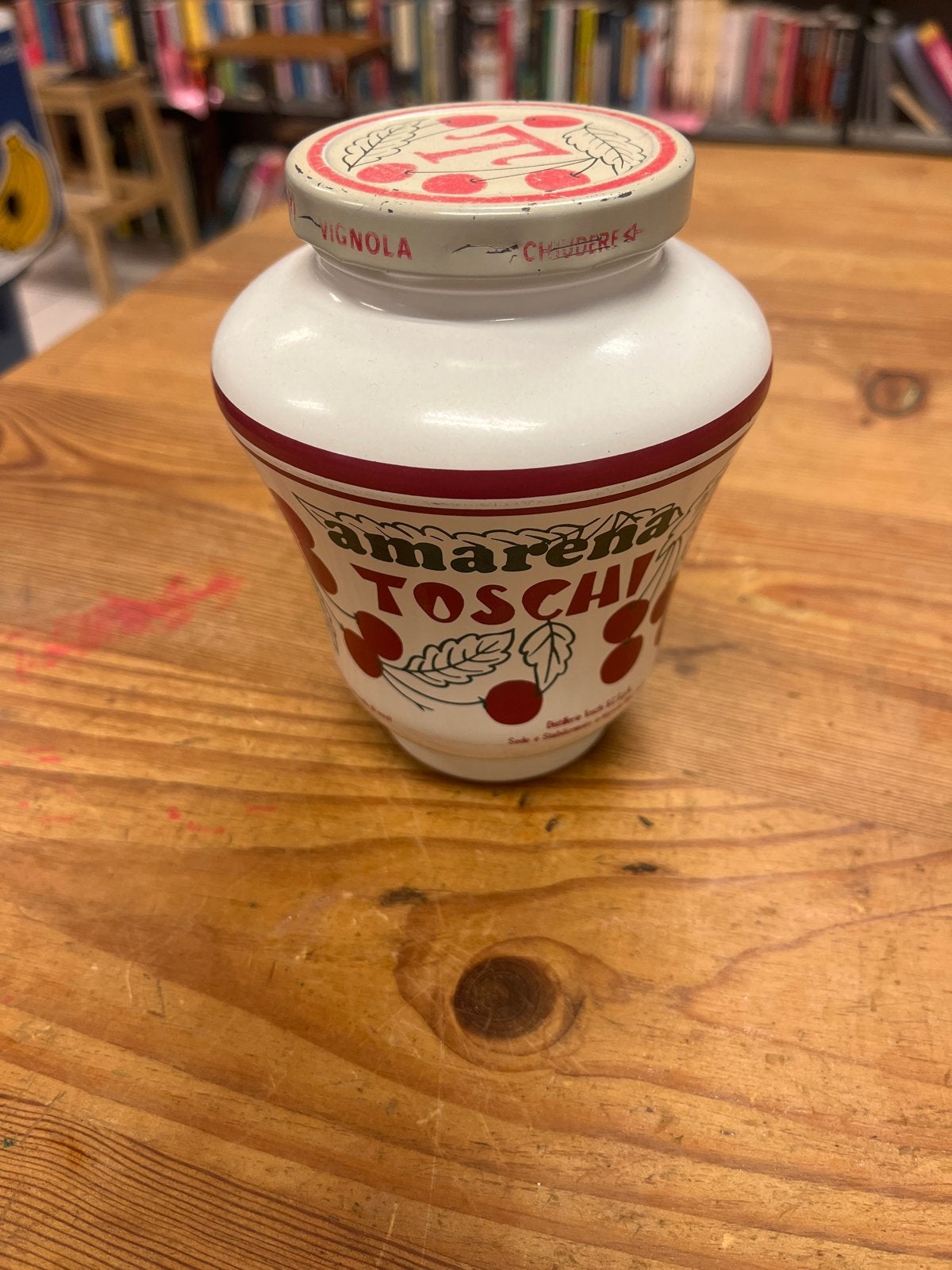 Vintage Amarena Toschi kersenpot - Lege pot, Ophalen of Verzenden