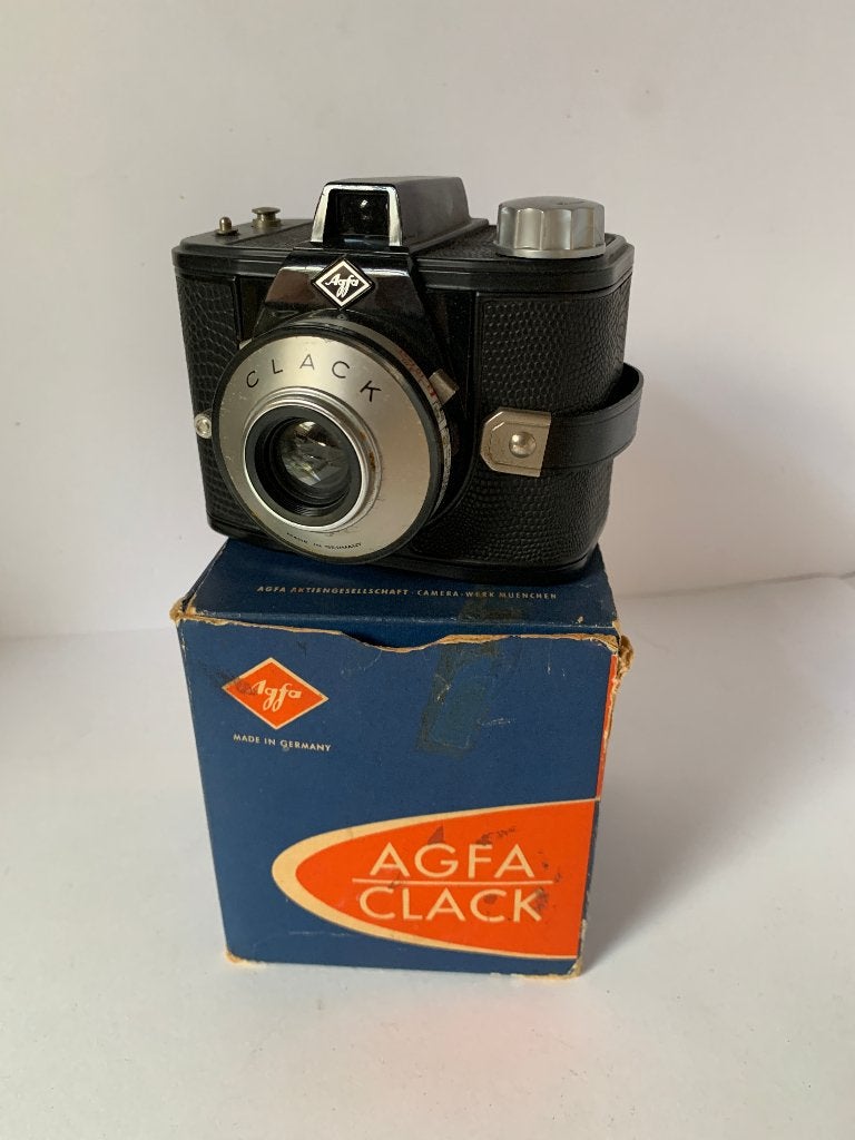 Vintage Agfa Clack camera met originele doos, Audio, Tv en Foto, Ophalen of Verzenden, Gebruikt, Compact, Overige Merken