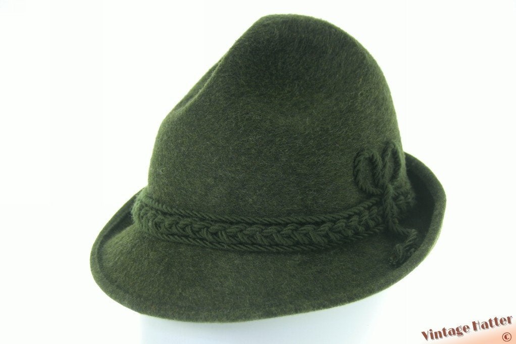 Vintage Beierse hoed Allgauer Flexiloden groen wolvilt 55 =S, Ophalen of Verzenden, Allgäuer Flexiloden, Hoed, 57 cm (M, 7⅛ inch) of minder