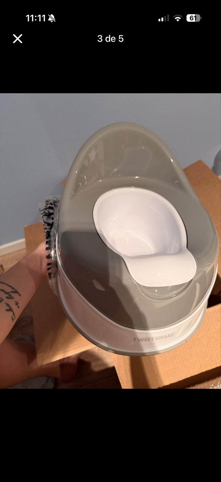 Twistshake Potje Grijs/Wit - Nieuw in Verpakking, Ophalen of Verzenden, Nieuw