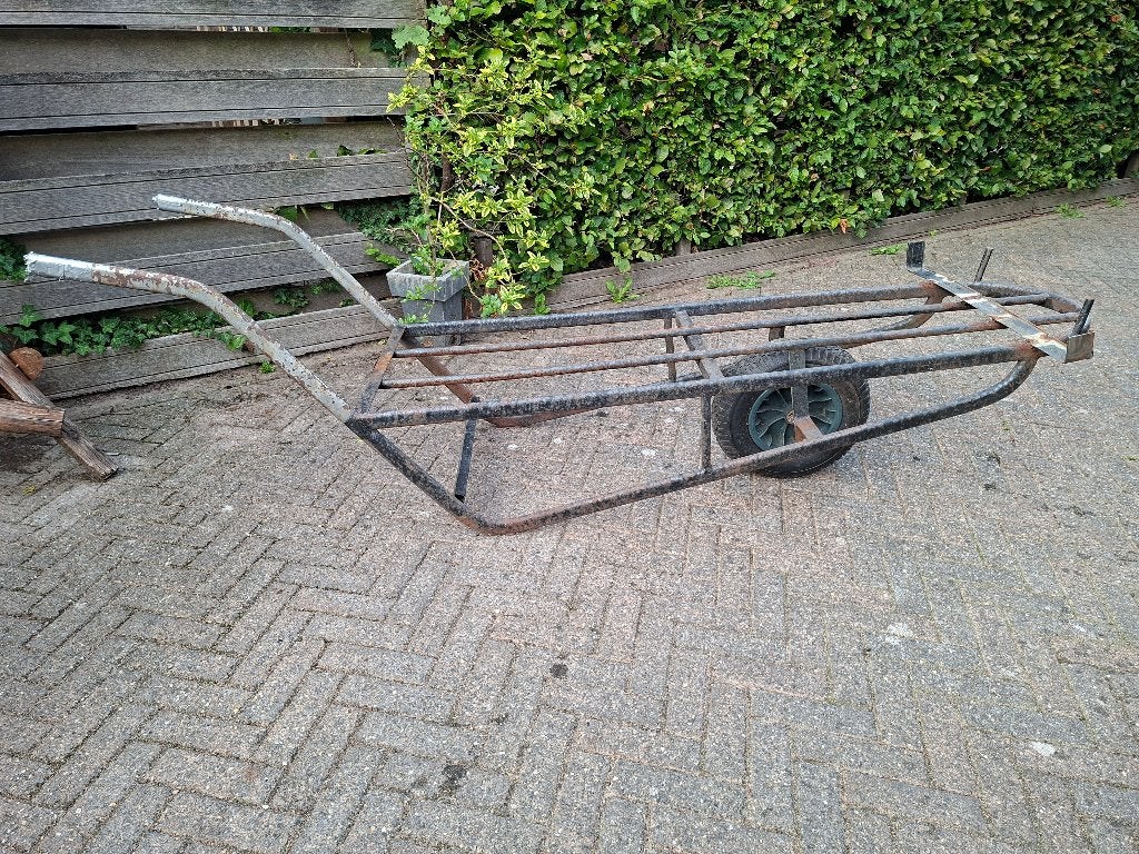 stalen platte kruiwagen voor kratten, Ophalen of Verzenden, Gebruikt, Handmatig, Eenwielig