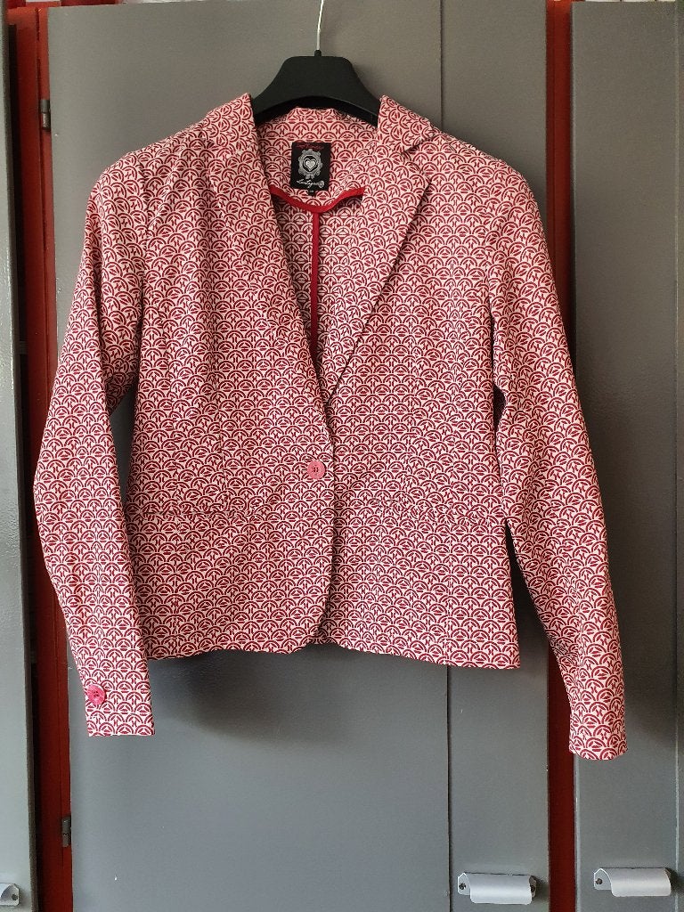 La Ligna Blazer 38 – Rood/Wit Statement, Ophalen of Verzenden, Zo goed als nieuw, Maat 38/40 (M), Rood