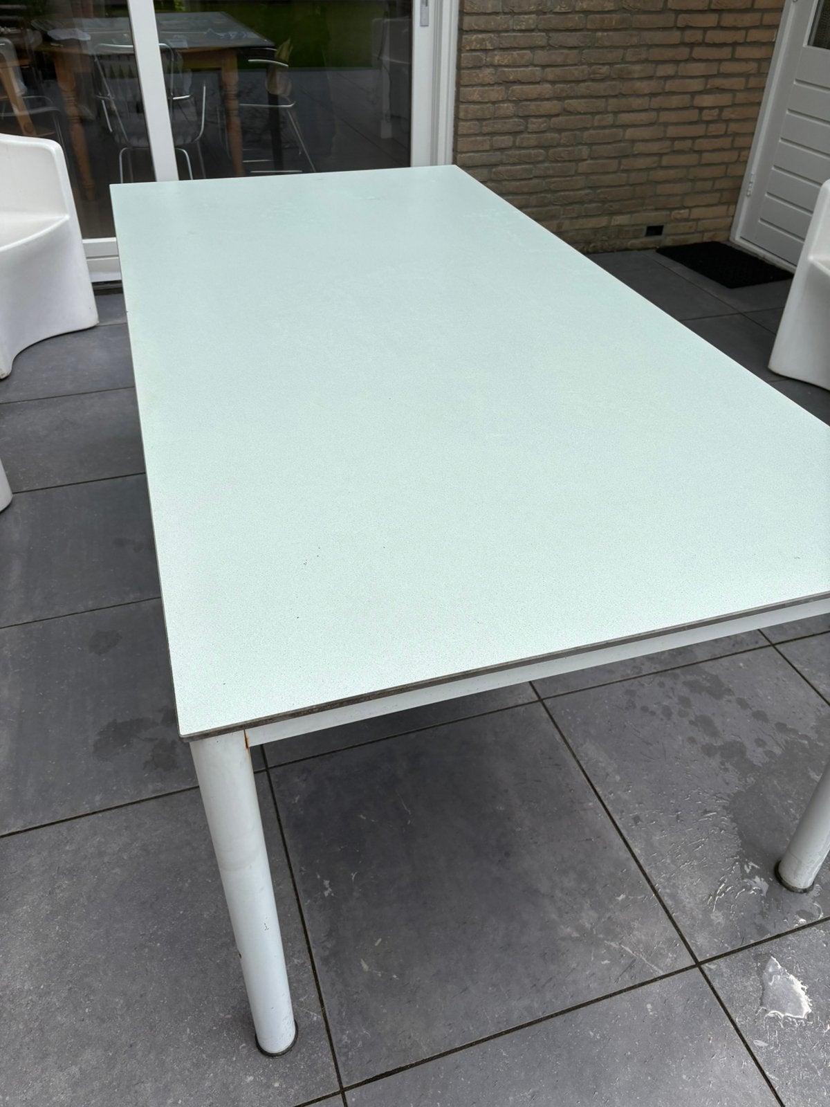 Tafel 2 bij 1 meter., Ophalen, Zo goed als nieuw, Rechthoekig