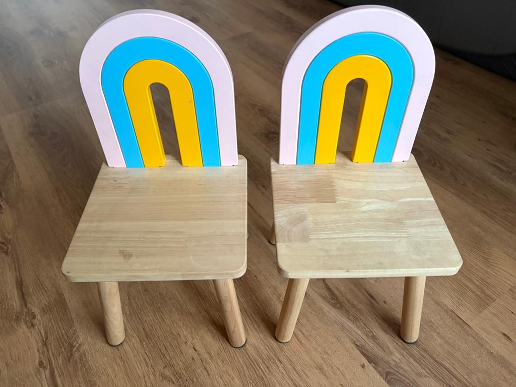 Sklum kinderstoeltjes regenboog, Ophalen, Zo goed als nieuw, Stoel(en)