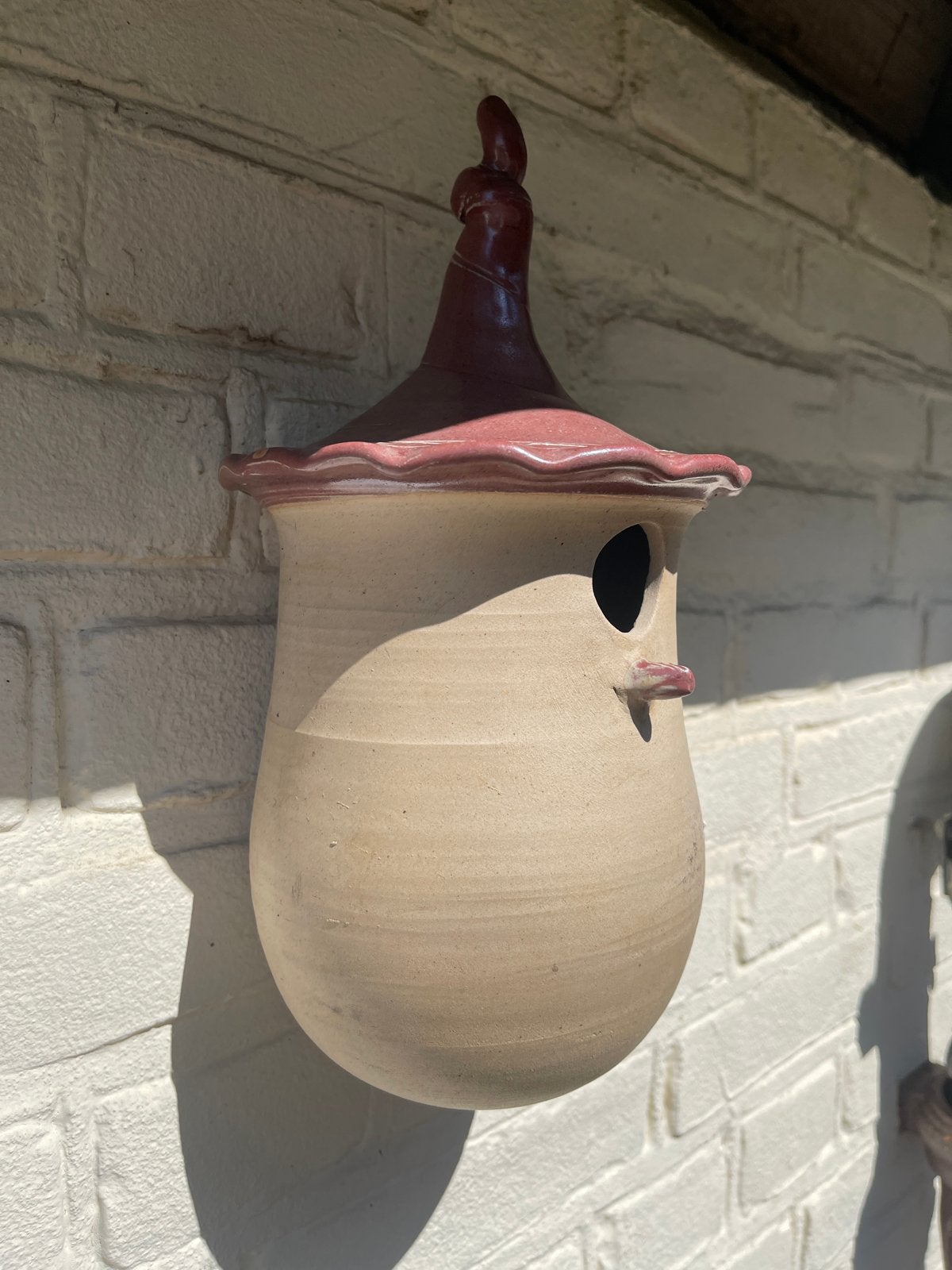 Keramieken Vogelhuisje - Handgemaakt en Uniek, Tuin en Terras, Ophalen of Verzenden, Gebruikt