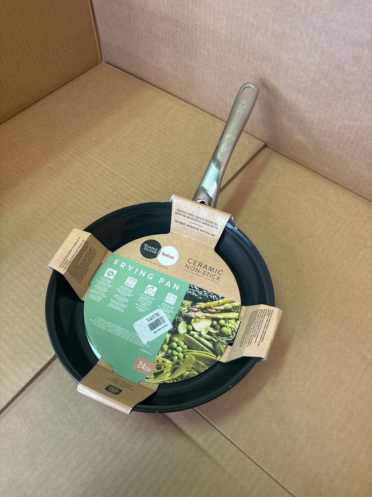 Tefal Jamie Oliver Koekenpan 24cm - Nieuw met randschade, Huis en Inrichting, Ophalen, Inductieplaat, ., .