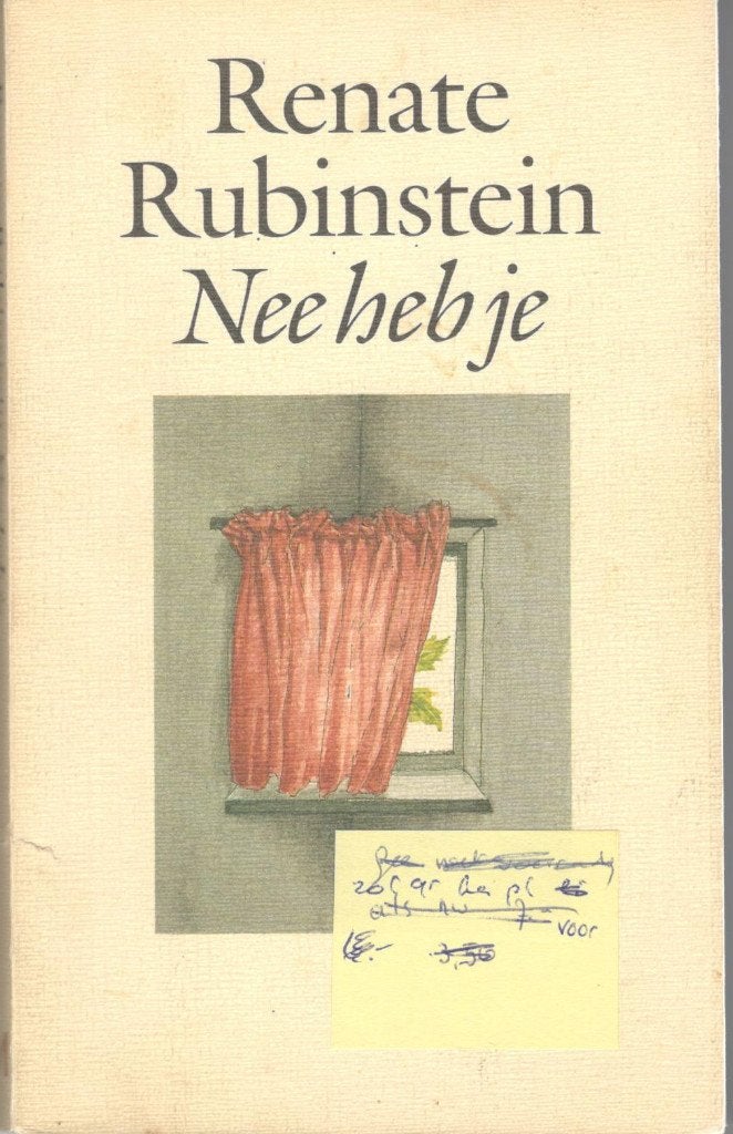 Renate Rubinstein : nee heb je., Boeken, Ophalen of Verzenden, Gelezen