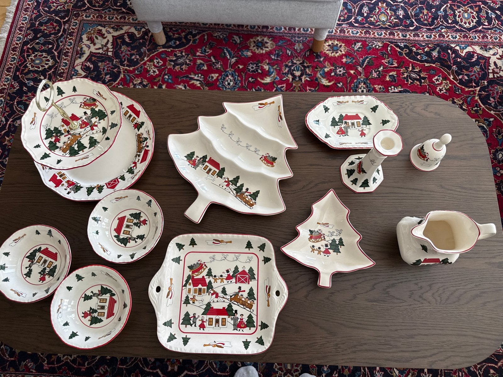 Mason's Ironstone Christmas Village Servies - 1983 Collectie, Huis en Inrichting, Keuken | Servies, Ophalen, Overige merken, Keramiek