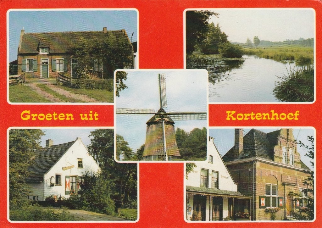 KORTENHOEF Boerderij Molen Vaart Gemeentehuis Groeten, Verzenden, 1960 tot 1980, Gelopen, Noord-Holland