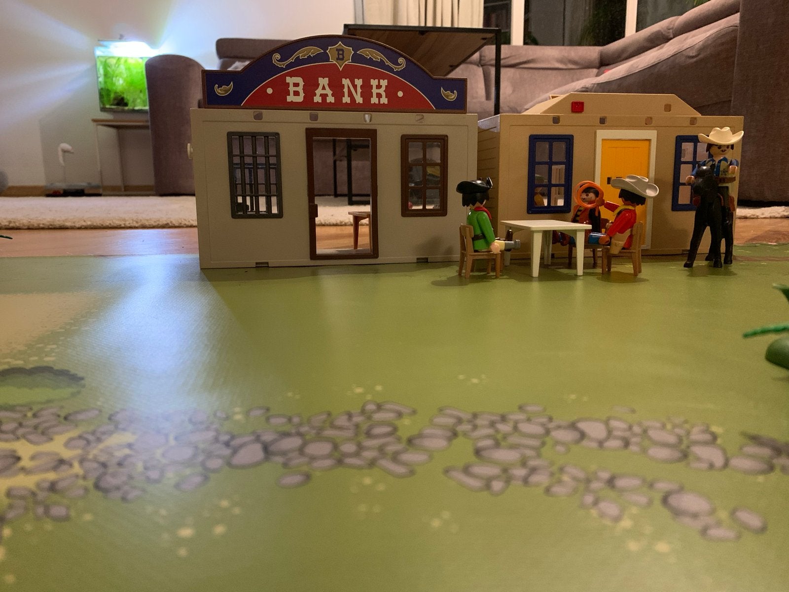 Playmobil Western Bank en Postkoets Set, Kinderen en Baby's, Speelgoed | Playmobil, Gebruikt, Gebouw, Complete set, Historisch