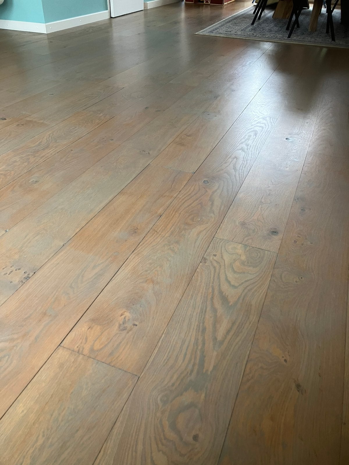 Eiken vloer +/- 40m2, Ophalen, Gebruikt, Vloerdelen of -planken, 10 m² of meer