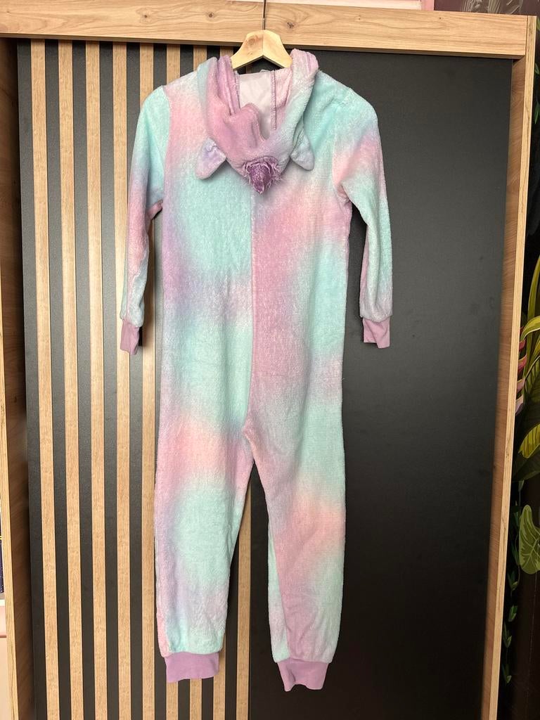 H&M Eenhoorn Onesie Maat 134/140, Ophalen of Verzenden, Gebruikt, Meisje, Nacht- of Onderkleding