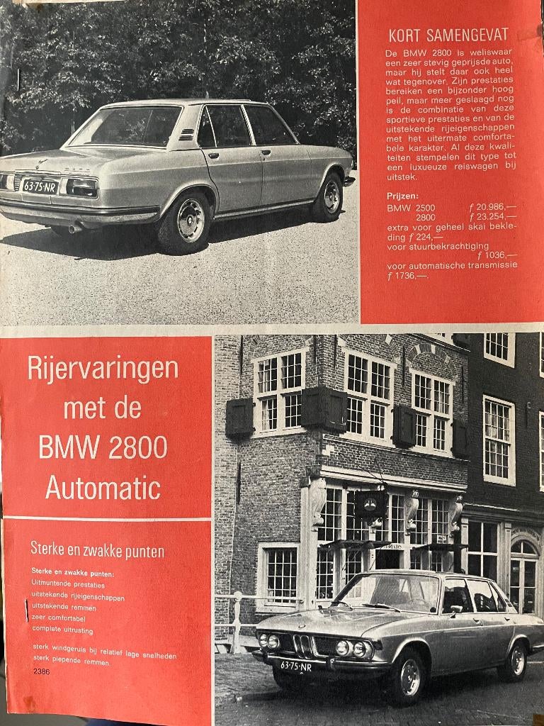 Test van BMW 2800 Automatic, uit Autokampioen 1970, Ophalen of Verzenden, Gelezen, BMW
