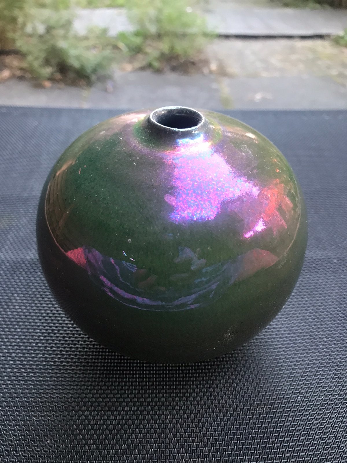 Mobach groene bolvaas, Antiek en Kunst, Antiek | Keramiek en Aardewerk, Ophalen of Verzenden