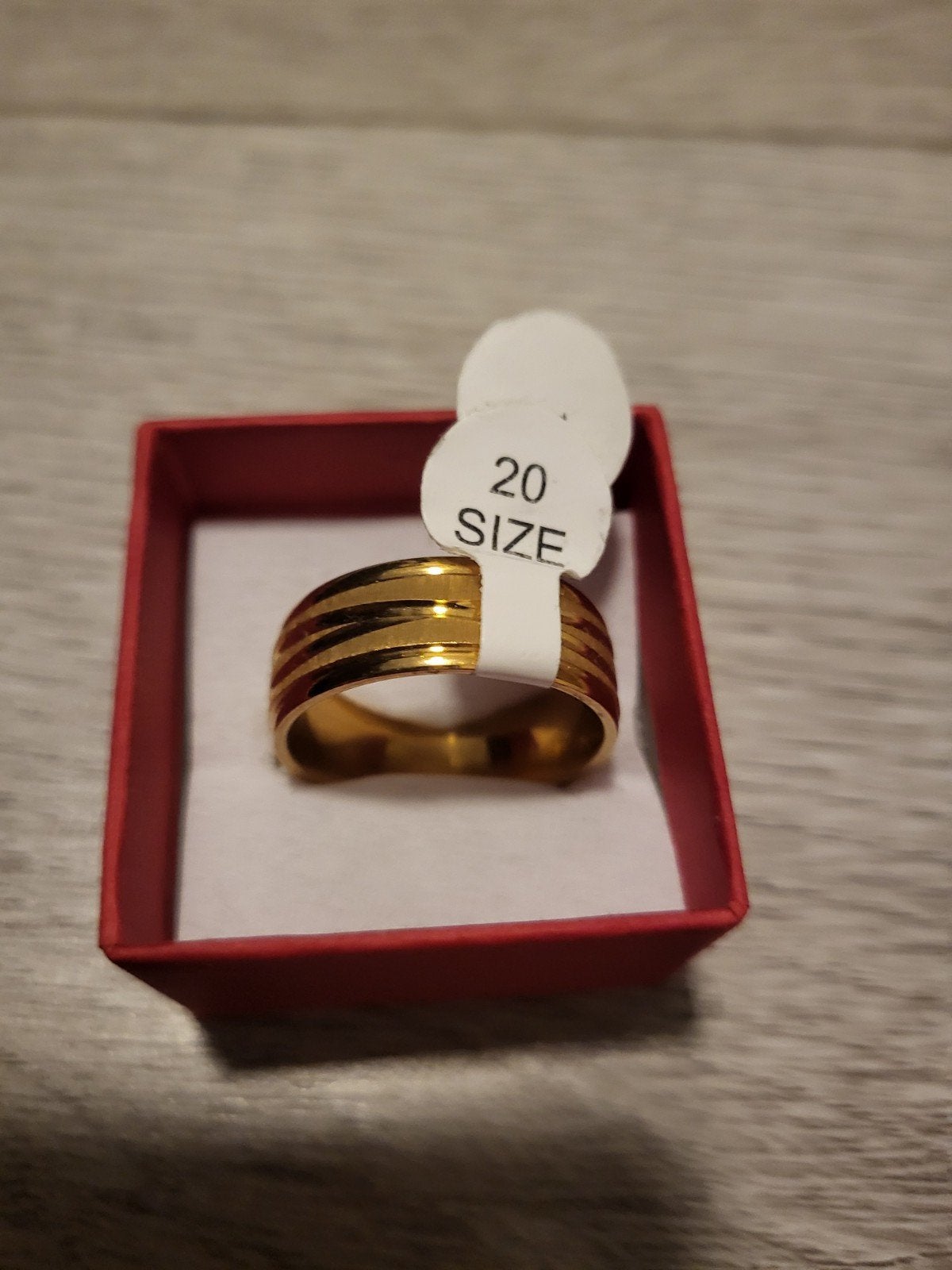 Nieuwe Gouden Ring Maat 20, IJzer of Staal, 19 tot 20, Nieuw, Ophalen of Verzenden