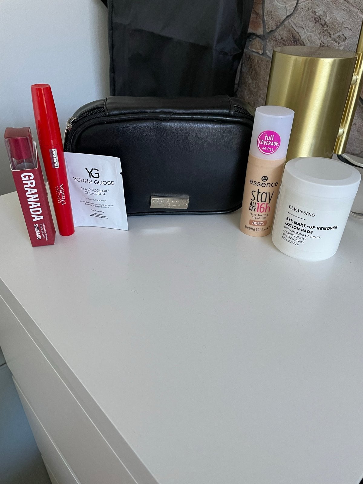 Crabtree & Evelyn toilettas met diverse cosmetica, Ogen, Zwart, Nieuw, Ophalen of Verzenden