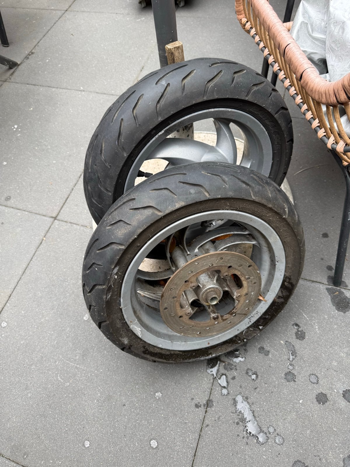 Piaggio Fly Velgen met Banden Voor en Achter, Ophalen, Gebruikt, Overige typen, Piaggio