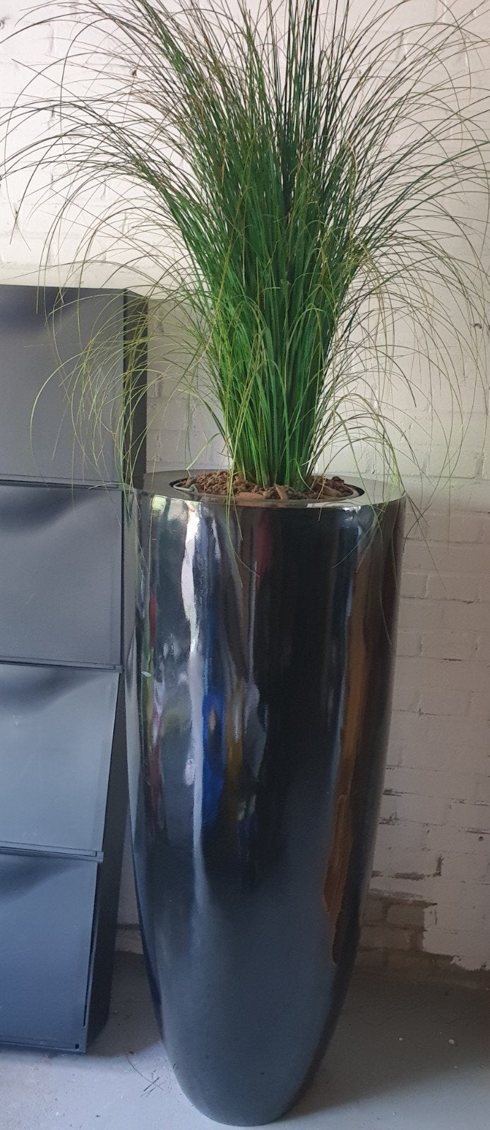prachtige in-/outdoor XXL plantpot(H120cmxD50cm)+plant(80cm), Tuin en Terras, Ophalen, Rond, Aardewerk, Binnen