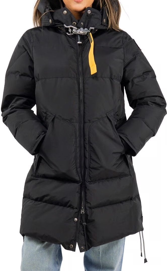 Parajumpers Long Bear Dames Jas Zwart - Maat L, Kleding | Dames, Jassen | Winter, Ophalen, Zo goed als nieuw, Maat 42/44 (L), Zwart