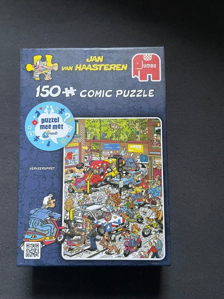 2 puzzels van Jan van Haasteren  150 stukjes ANWB, Verzenden, Minder dan 500 stukjes, Zo goed als nieuw, Legpuzzel