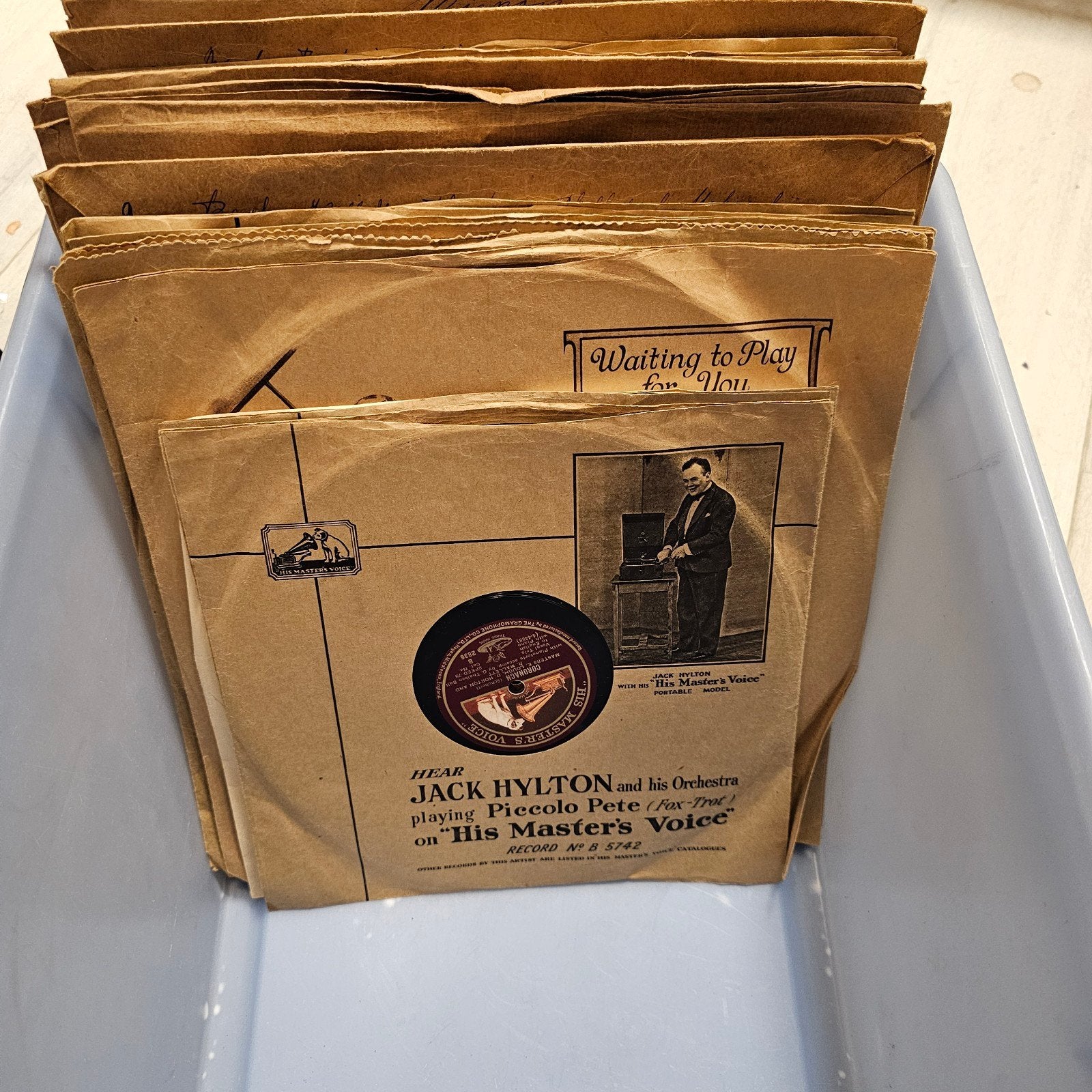 78 toeren platen his masters voice, Ophalen, Gebruikt