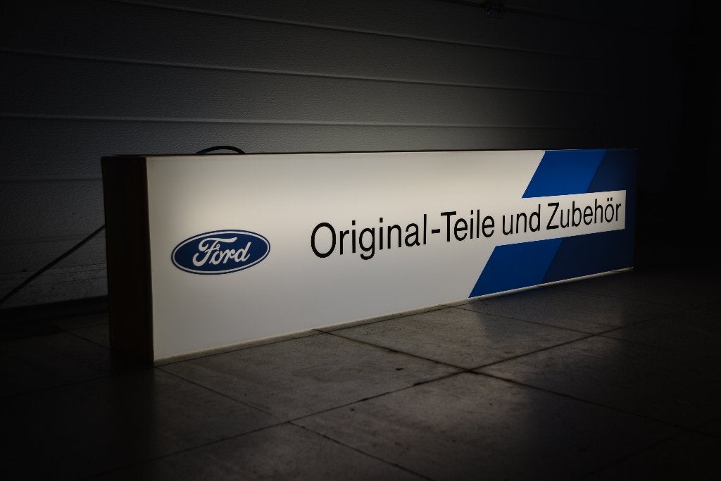 Ford originele dealer lichtreclame lichtbak zeldzaam, Verzamelen, Ophalen of Verzenden, Zo goed als nieuw, Lichtbak of (neon) lamp
