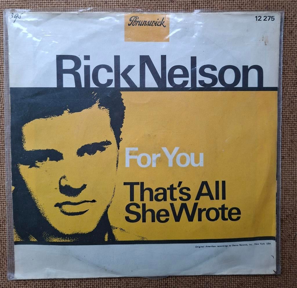 Nelson, Rick - For you - Single is TOP, Gebruikt, 7 inch, Single, Ophalen of Verzenden