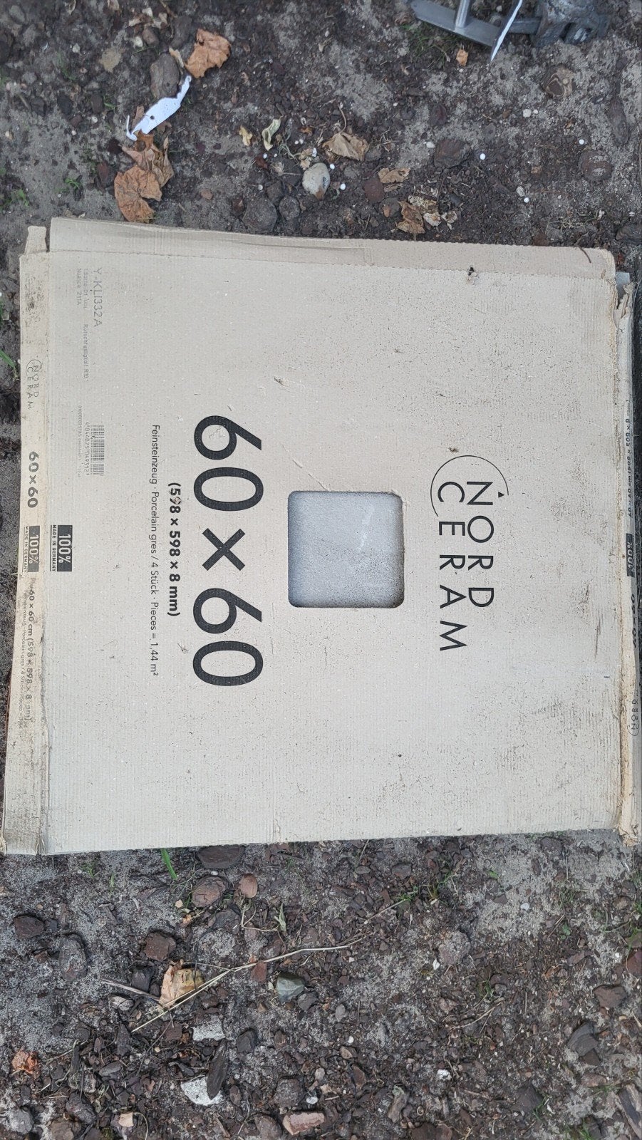 6  Nord Ceram Vloertegels 60x60 cm, Doe-het-zelf en Verbouw, Tegels, Nieuw, Vloertegels, Keramiek, 60 cm of meer, 60 cm of meer
