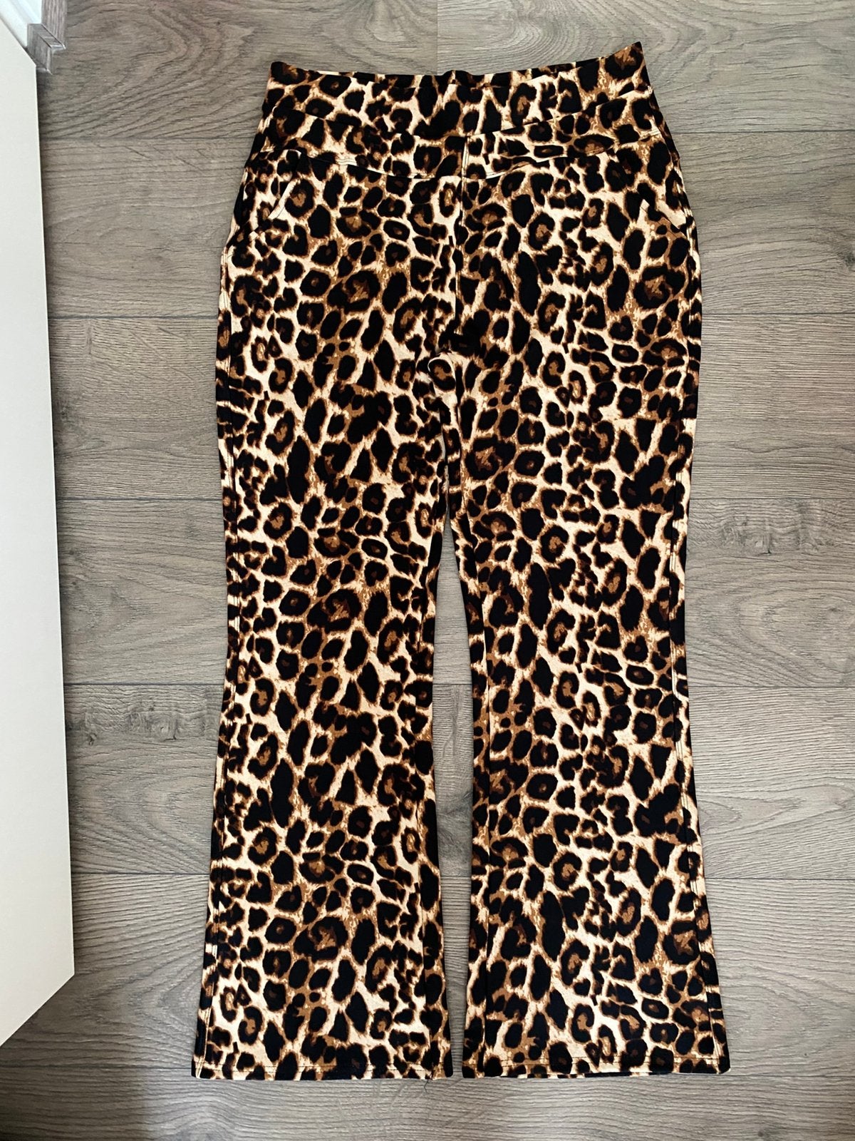 Broek met luipaard / panter print maat L, Maat 38/40 (M), Bruin, Ophalen of Verzenden, Zo goed als nieuw