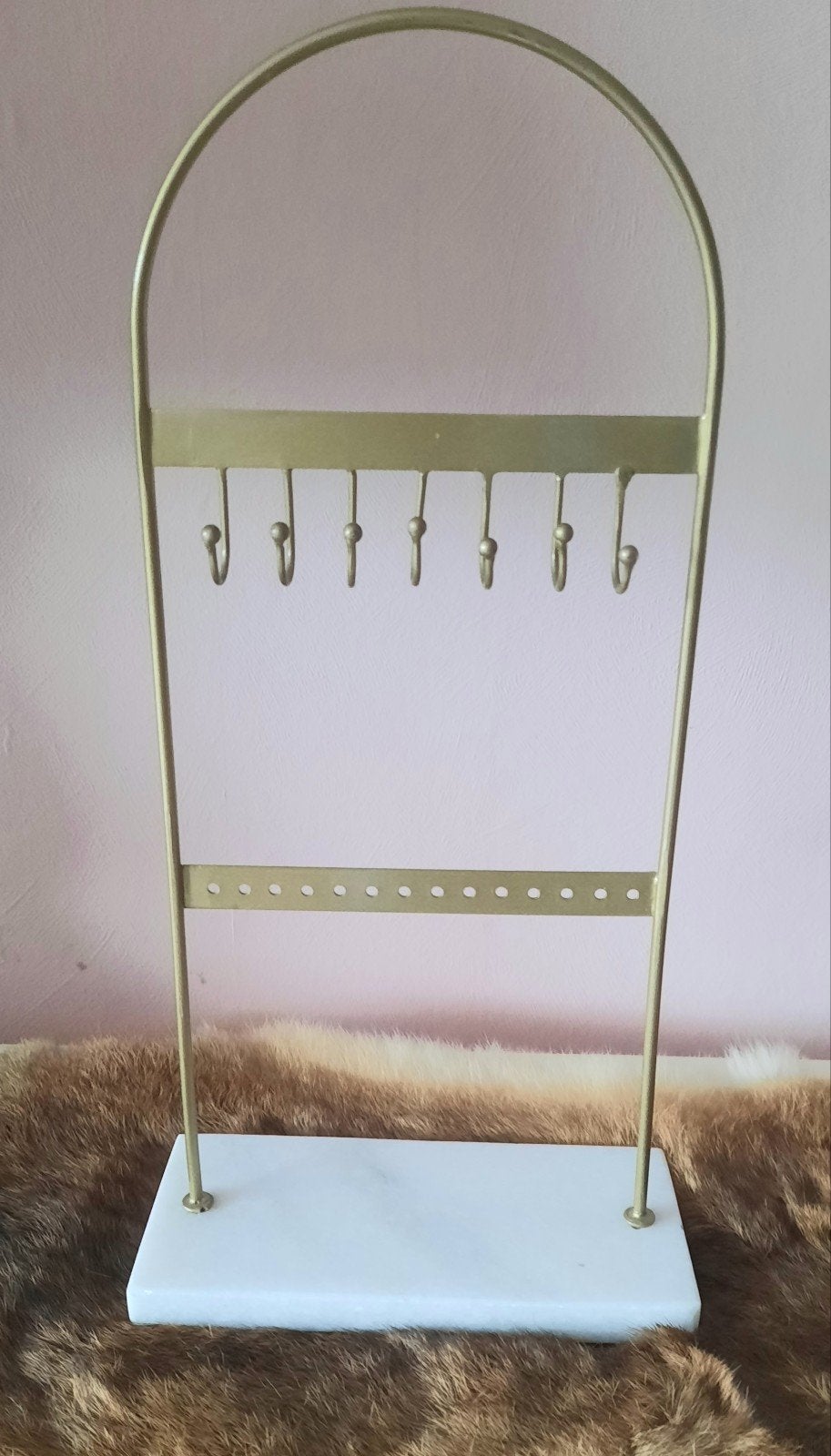 Sieradenrekje op marmeren voetje -, Sieraden, Tassen en Uiterlijk, Overige Accessoires, Ophalen of Verzenden, Zo goed als nieuw