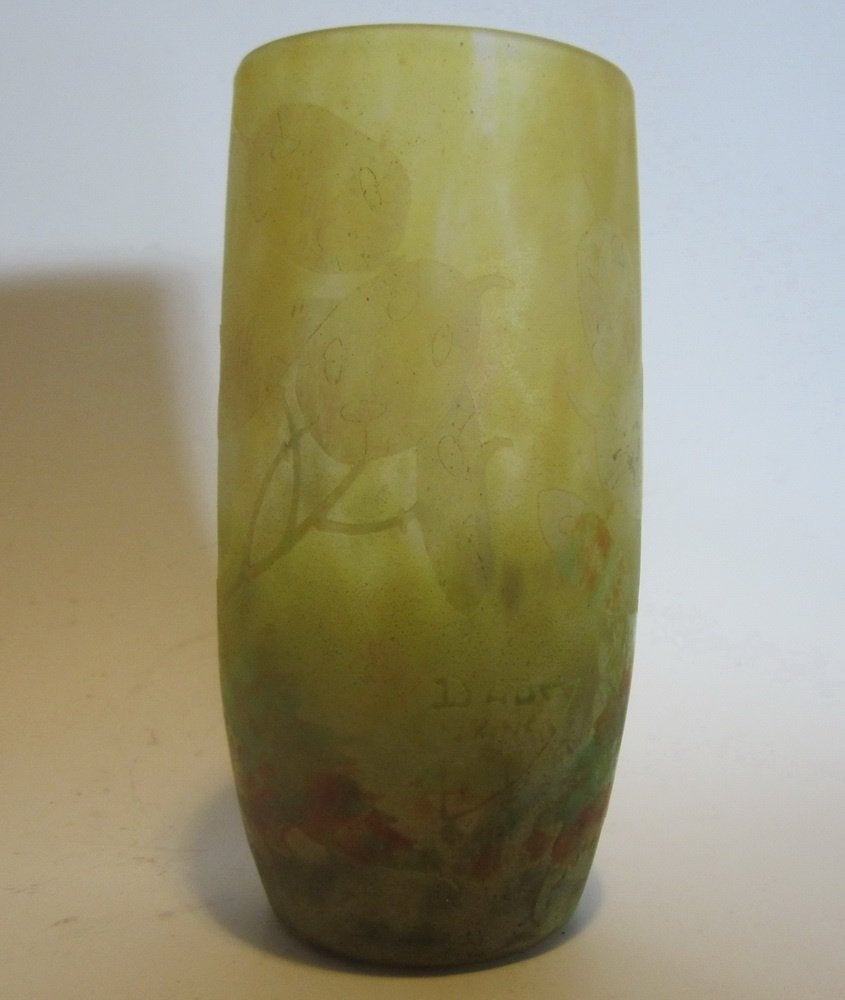 Antiek cameo glazen Daum Nancy vaasje, bloemen, Antiek en Kunst, Verzenden
