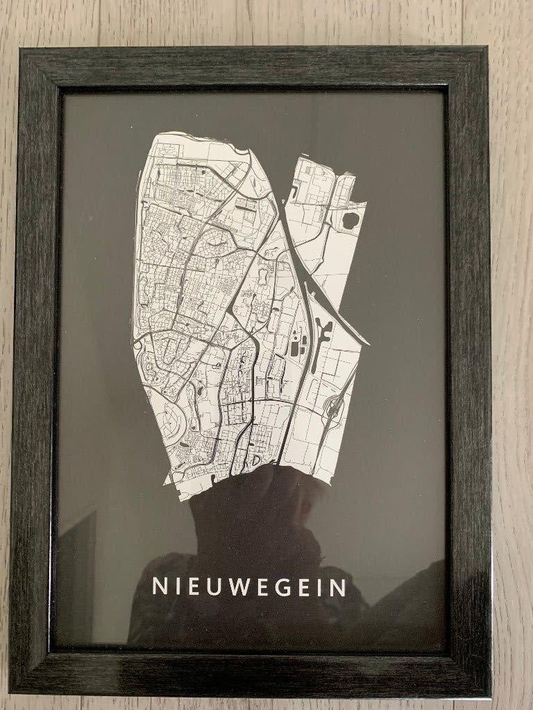 Plattegrond met lijst Nieuwegein, 2000 tot heden, Ophalen of Verzenden, Nederland, Landkaart