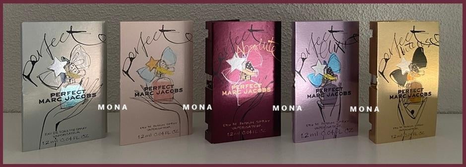 Perfect set 5 parfum samples proefjes testers monsters, Sieraden, Tassen en Uiterlijk, Uiterlijk | Parfum, Nieuw, Verzenden