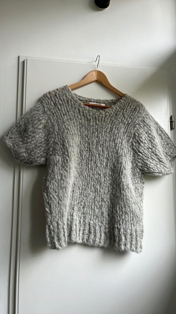 Sibin Ljinneberg alpaca trui met korte mouw grijs maat S, Kleding | Dames, Verzenden, Grijs