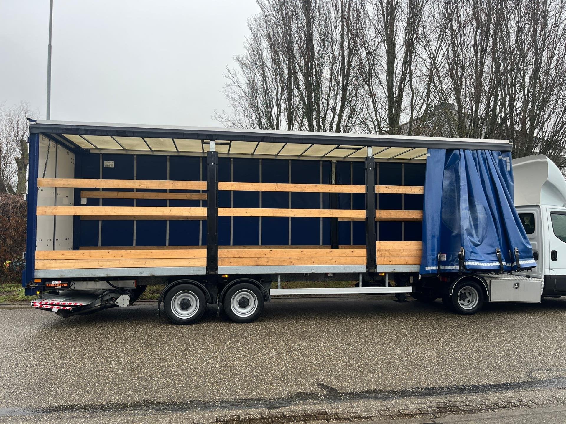 Kuiper BE oplegger 9T , Schuifzeil , laadklep , 2021 ,, Overige brandstoffen, Origineel Nederlands, Bedrijf, Aanhangers en Opleggers