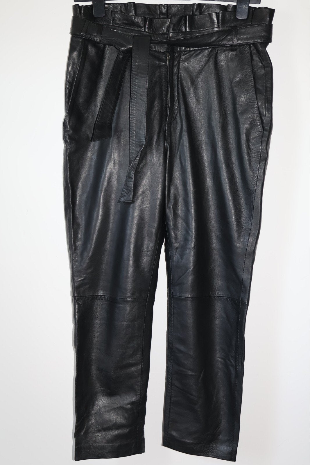Co'couture Phoebe Leren Broek Zwart Maat L (40), Co'couture, Co'couture, Ophalen of Verzenden, Zo goed als nieuw